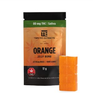 Twisted Extracts Orange Jelly Bomb THC SA Gummies
