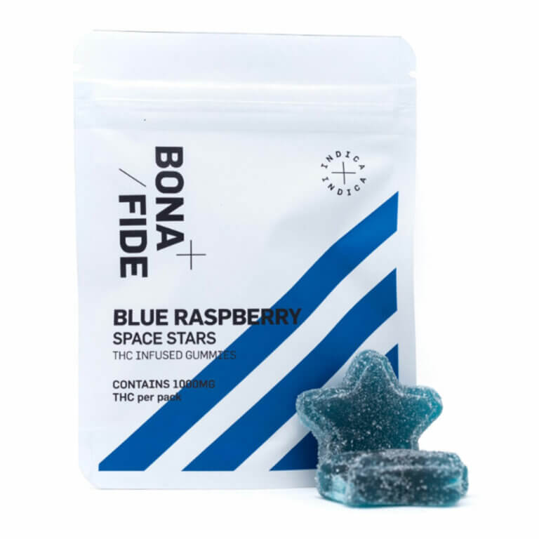 Bonafide THC Blue Raspberry Space Stars TAS Gummies