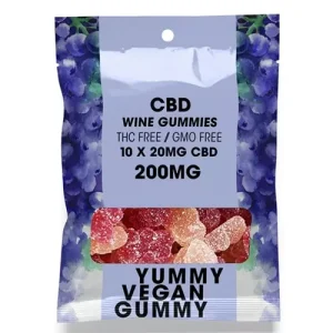 Yummy Vegan Wine CBD Gummies QLD - 20mg