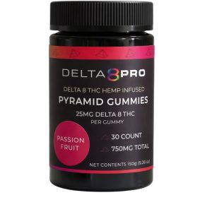 Delta 8 THC Pyramid Gummy Jar ACT - Passion Fruit