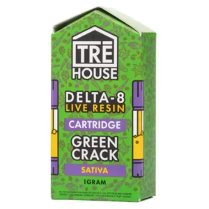 Green Crack Tre House Live Resin Delta 8 Cartridges WA